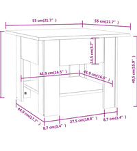 Couchtisch Schwarz 55x55x42 cm Holzwerkstoff