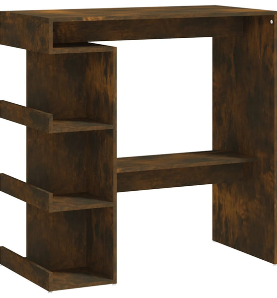 Bartisch mit Regal Räuchereiche 100x50x101,5 cm Holzwerkstoff
