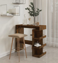 Bartisch mit Regal Räuchereiche 100x50x101,5 cm Holzwerkstoff