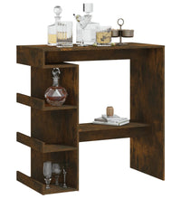 Bartisch mit Regal Räuchereiche 100x50x101,5 cm Holzwerkstoff