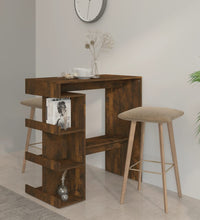 Bartisch mit Regal Räuchereiche 100x50x101,5 cm Holzwerkstoff