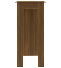 Bartisch mit Regal Braun Eiche 102x50x103,5 cm Holzwerkstoff