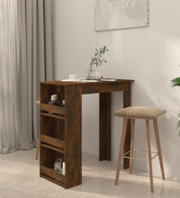 Bartisch mit Regal Räuchereiche 102x50x103,5cm Holzwerkstoff