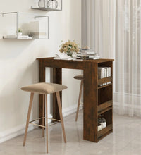 Bartisch mit Regal Räuchereiche 102x50x103,5cm Holzwerkstoff