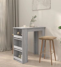 Bartisch mit Regal Grau Sonoma 102x50x103,5cm Holzwerkstoff