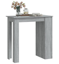 Bartisch mit Regal Grau Sonoma 102x50x103,5cm Holzwerkstoff