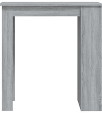 Bartisch mit Regal Grau Sonoma 102x50x103,5cm Holzwerkstoff