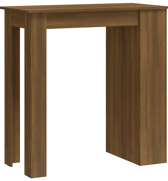 Bartisch mit Regal Braun Eiche 102x50x103,5 cm Holzwerkstoff