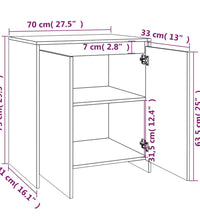 Sideboard Räuchereiche 70x41x75 cm Holzwerkstoff