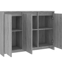 Sideboard Grau Sonoma 102x33x75 cm Holzwerkstoff