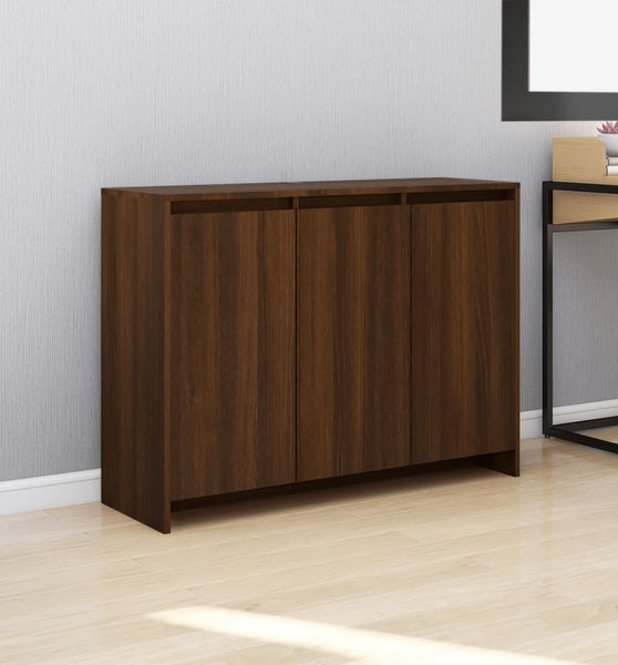 Sideboard Eichen-Optik Braun 102x33x75 cm Holzwerkstoff