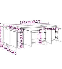 TV-Schrank Braun Eichen-Optik 120x30x40,5 cm Holzwerkstoff