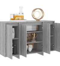 Sideboard Grau Sonoma 120x41x75 cm Holzwerkstoff