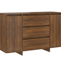 Sideboard mit 3 Schubladen Braun Eichen-Optik 120x41x75 cm