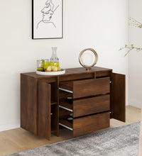 Sideboard mit 3 Schubladen Braun Eichen-Optik 120x41x75 cm