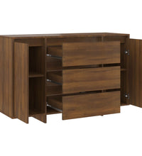 Sideboard mit 3 Schubladen Braun Eichen-Optik 120x41x75 cm