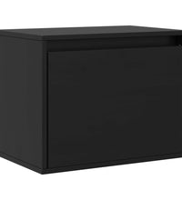 Wandschrank Schwarz 45x30x35 cm Massivholz Kiefer