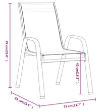 Stapelbare Gartenstühle 2 Stk. Grau Textilene