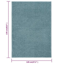 Teppich Kurzflor 120x170 cm Blau