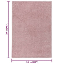 Teppich Kurzflor 140x200 cm Rosa