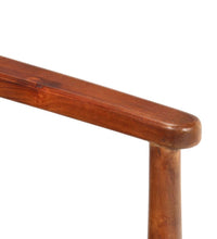 Sessel Schwarz Echtleder und Massivholz Akazie