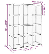 Regalsystem mit 12 Würfeln Transparent PP