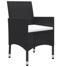 3-tlg. Garten-Essgruppe mit Kissen Schwarz