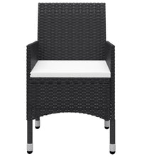 3-tlg. Garten-Essgruppe mit Kissen Schwarz