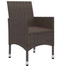 7-tlg. Garten-Essgruppe mit Kissen Braun