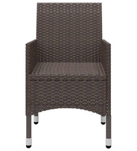 7-tlg. Garten-Essgruppe mit Kissen Braun