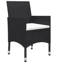 3-tlg. Garten-Essgruppe mit Kissen Schwarz