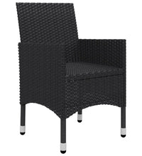 3-tlg. Garten-Essgruppe mit Kissen Schwarz