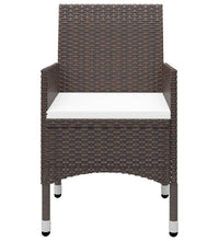 3-tlg. Garten-Essgruppe mit Kissen Braun