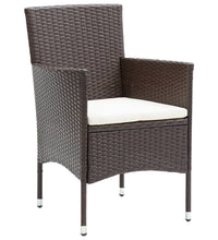 7-tlg. Garten-Essgruppe mit Kissen Braun