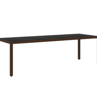 11-tlg. Garten-Essgruppe Poly Rattan Braun