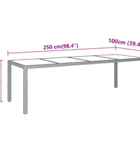 11-tlg. Garten-Essgruppe Poly Rattan Braun