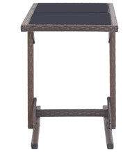 3-tlg. Garten-Essgruppe Poly Rattan und Hartglas Braun