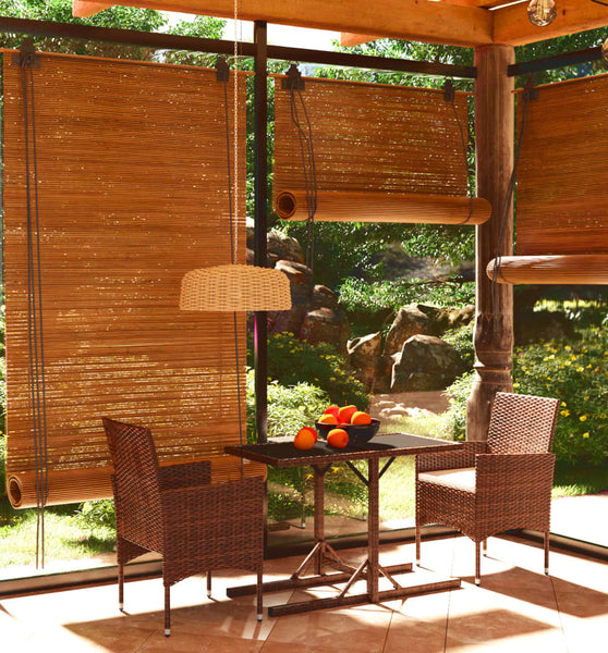 3-tlg. Garten-Essgruppe Poly Rattan und Hartglas Braun