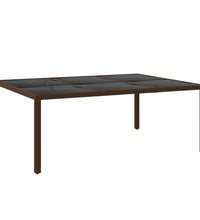 11-tlg. Garten-Essgruppe Poly Rattan Braun