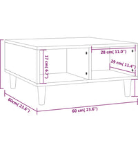 Couchtisch Grau Sonoma 60x60x30 cm Holzwerkstoff