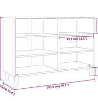 Sideboard Braun Eichen-Optik 103,5x35x70 cm Holzwerkstoff