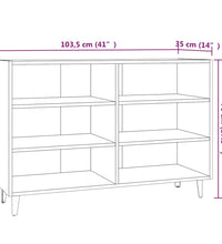 Sideboard Räuchereiche 103,5x35x70 cm Holzwerkstoff