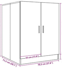 Waschmaschinenschrank Braun Eichen-Optik 71x71,5x91,5 cm