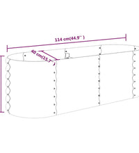 Hochbeet Pulverbeschichteter Stahl 114x40x36 cm Anthrazit