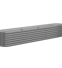 Hochbeet Pulverbeschichteter Stahl 224x40x36 cm Grau