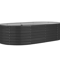 Hochbeet Pulverbeschichteter Stahl 152x80x36 cm Anthrazit