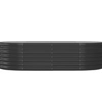 Hochbeet Pulverbeschichteter Stahl 152x80x36 cm Anthrazit