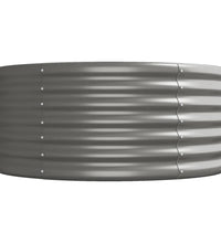 Hochbeet Pulverbeschichteter Stahl 224x80x36 cm Grau