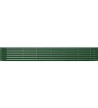 Hochbeet Pulverbeschichteter Stahl 296x80x36 cm Grün