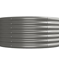 Hochbeet Pulverbeschichteter Stahl 296x80x36 cm Grau